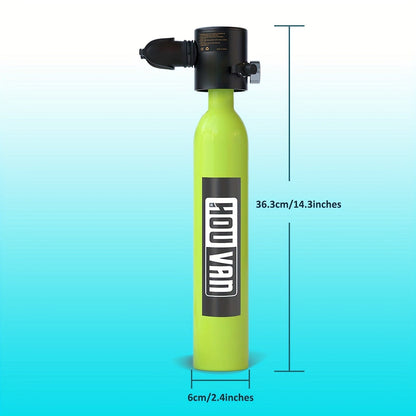 Mini Scuba Tank Set 0.5L – Reusable Diving Cylinder with Hand Pump, 3000PSI 200Bar, 35 Breaths Backup Air for Shallow Water Diving Reef