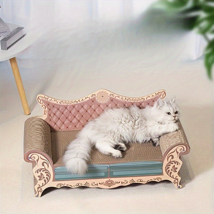 Cat Scratching Board Sofa – Chaise Longue Cat Bed with Anti-Scratch Protection | L-Shaped Vertical Scratcher, Wear-Resistant & Non-Shedding