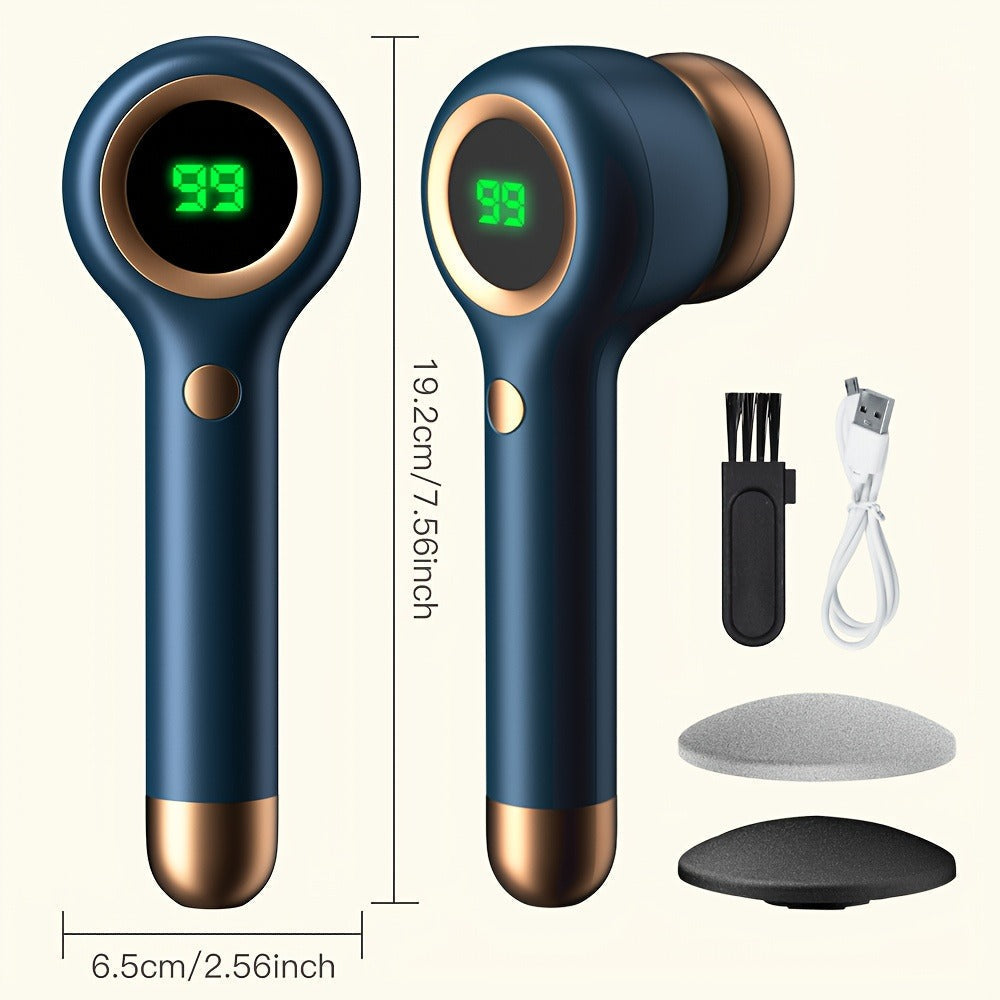 Electric Callus Remover for Feet - Rechargeable Foot File with 3 Interchangeable Heads, 2 Speed Settings & Built-in Vacuum