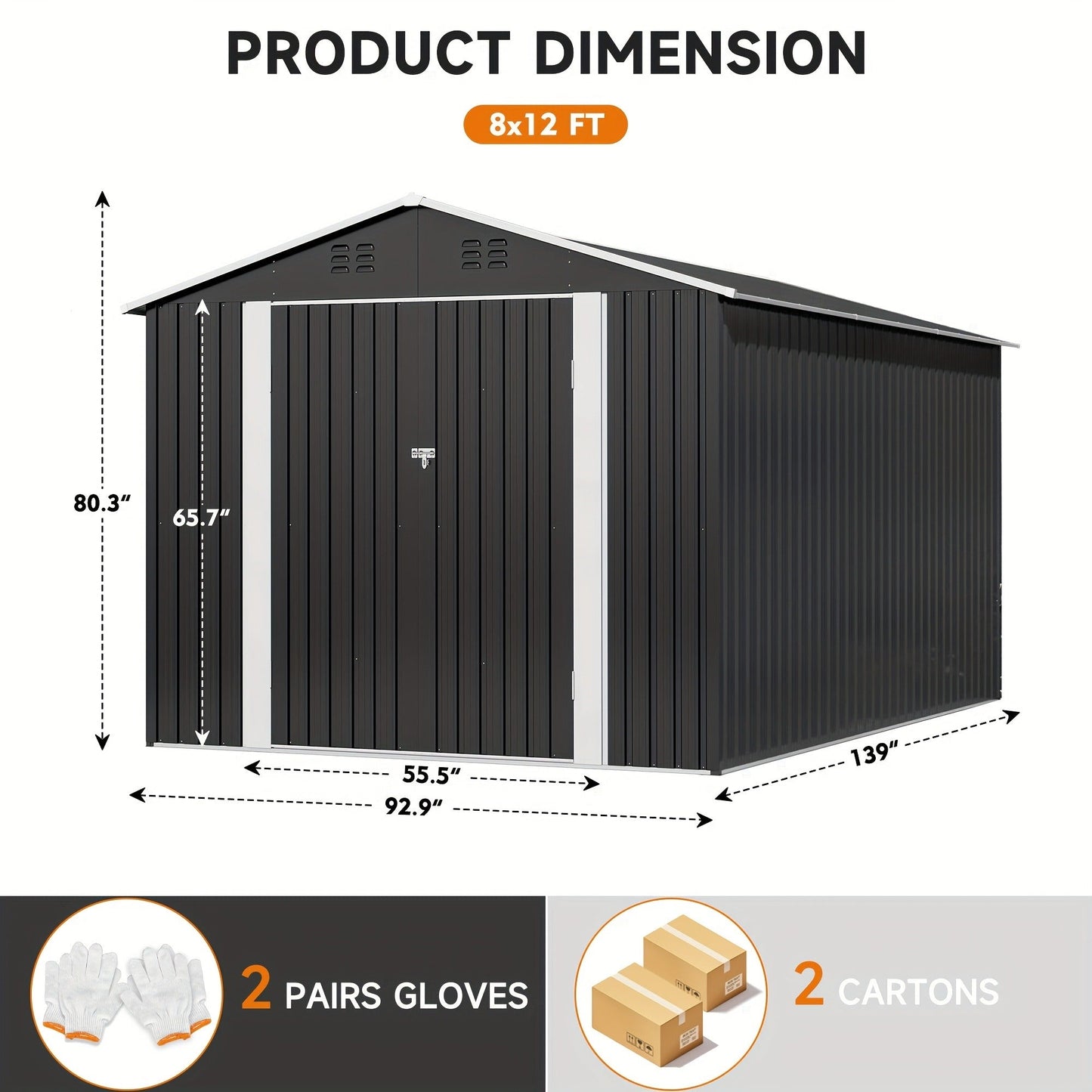 Polycarbonate Greenhouse Kit with Frame, for Garden, Patio and Yard Use, with the Listed Configuration