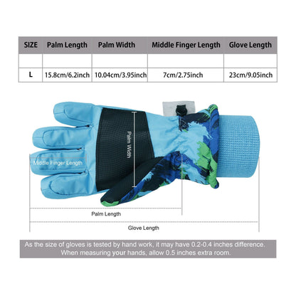Winter Ski Gloves for Skiing & Cycling – Windproof Waterproof Thermal Gloves for Men & Women, Non-Slip Grip, Touchscreen Compatible