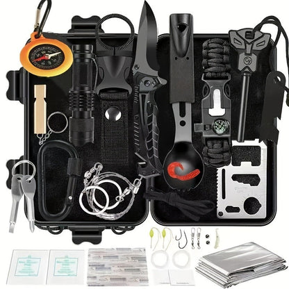 Tactical Knife Set 28-in-1 Survival Equipment – Men's Outdoor Tool Kit for Camping, Hunting, Fishing & Hiking | Perfect Father's Day Gift