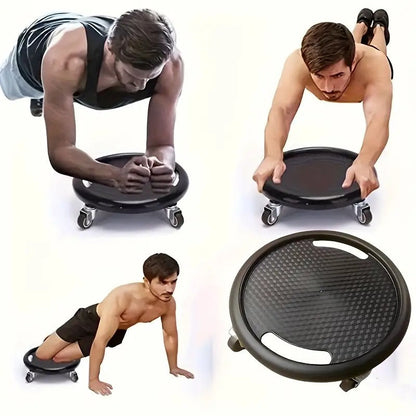 Ab Wheel Roller & Gliding Disc for Core Training – Multifunctional Ab Training Board with Quiet Wheels, Full-Body Cardio Workout Equipment