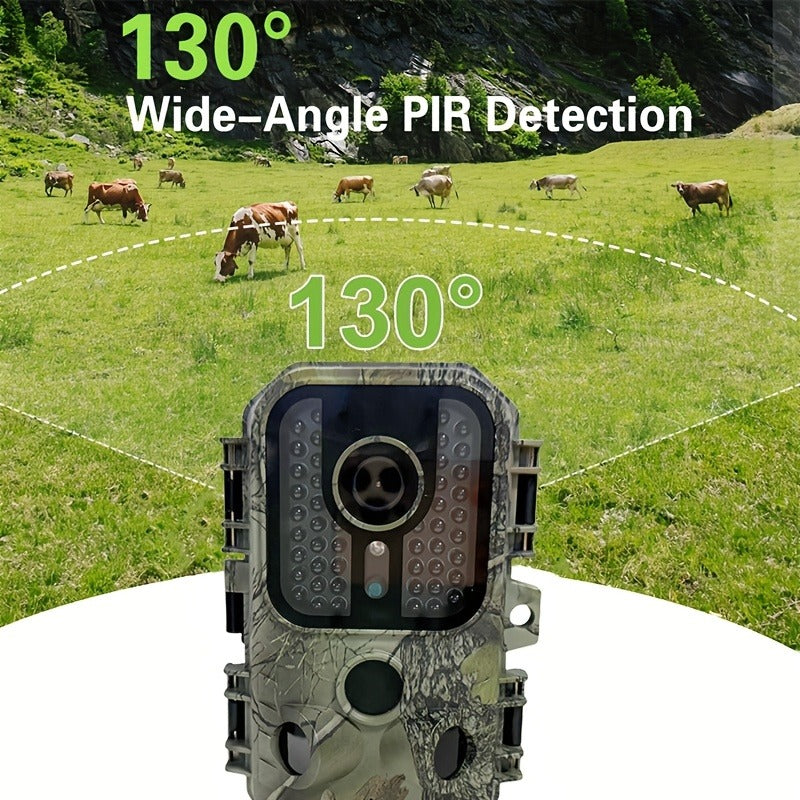 30MP Trail Camera with Night Vision – 2.5K 1080P HD Game Cam, 0.3s Trigger Speed, 850nm IR, 60ft Detection Range