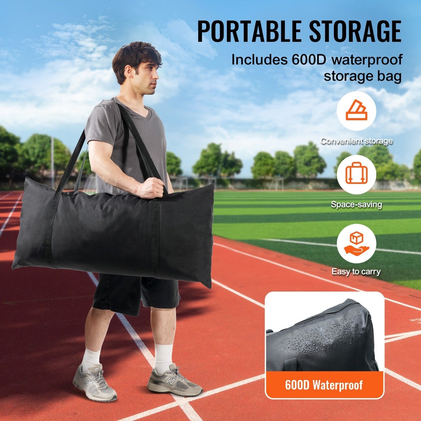 Sports Barrier Backstop Net with Carry Bag – Portable Protection Netting for Baseball Softball Lacrosse Soccer Hockey