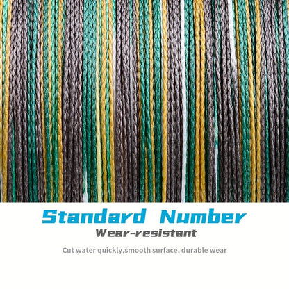 Braided Fishing Line 4 Strand 500M/547Yds – Abrasion Resistant Zero Stretch Superline 6LB-80LB, Multi-Color, Gray/Green/Camo