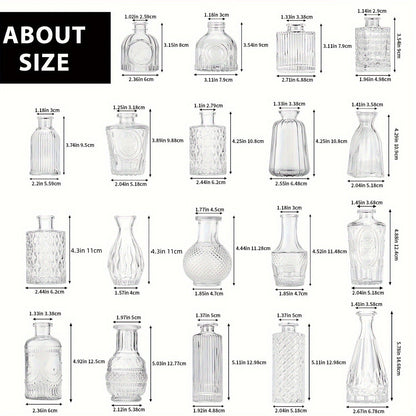 Glass Bud Vases Bulk Set – Clear Flower Vases for Wedding Table Centerpieces, Home Decor, Birthday, Anniversary & Holiday Party Decorations