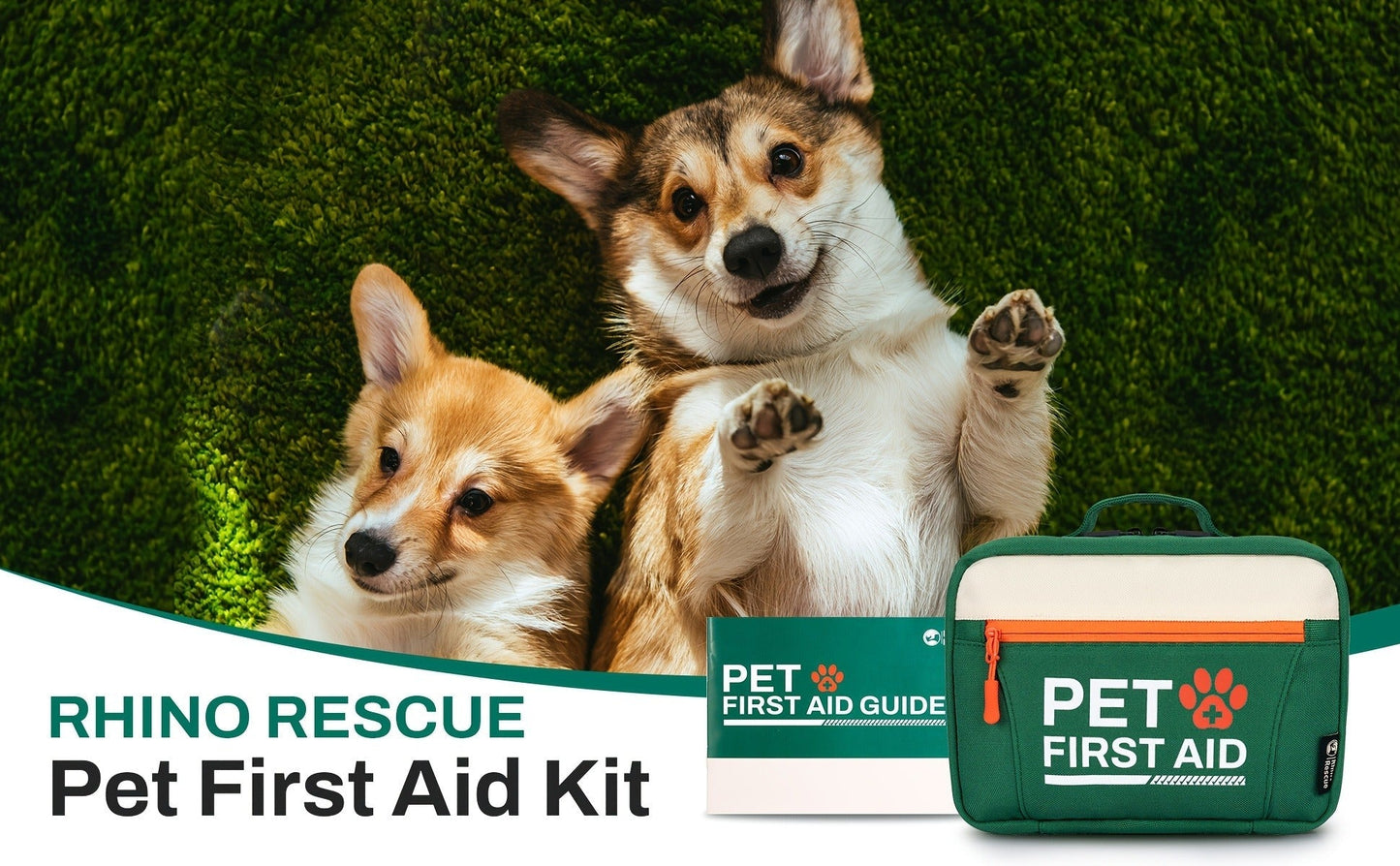 Pet First Aid Kit for Dogs & Cats – 50-Piece Emergency Supplies with Bandages, Gauze, Scissors & Disposable Booties
