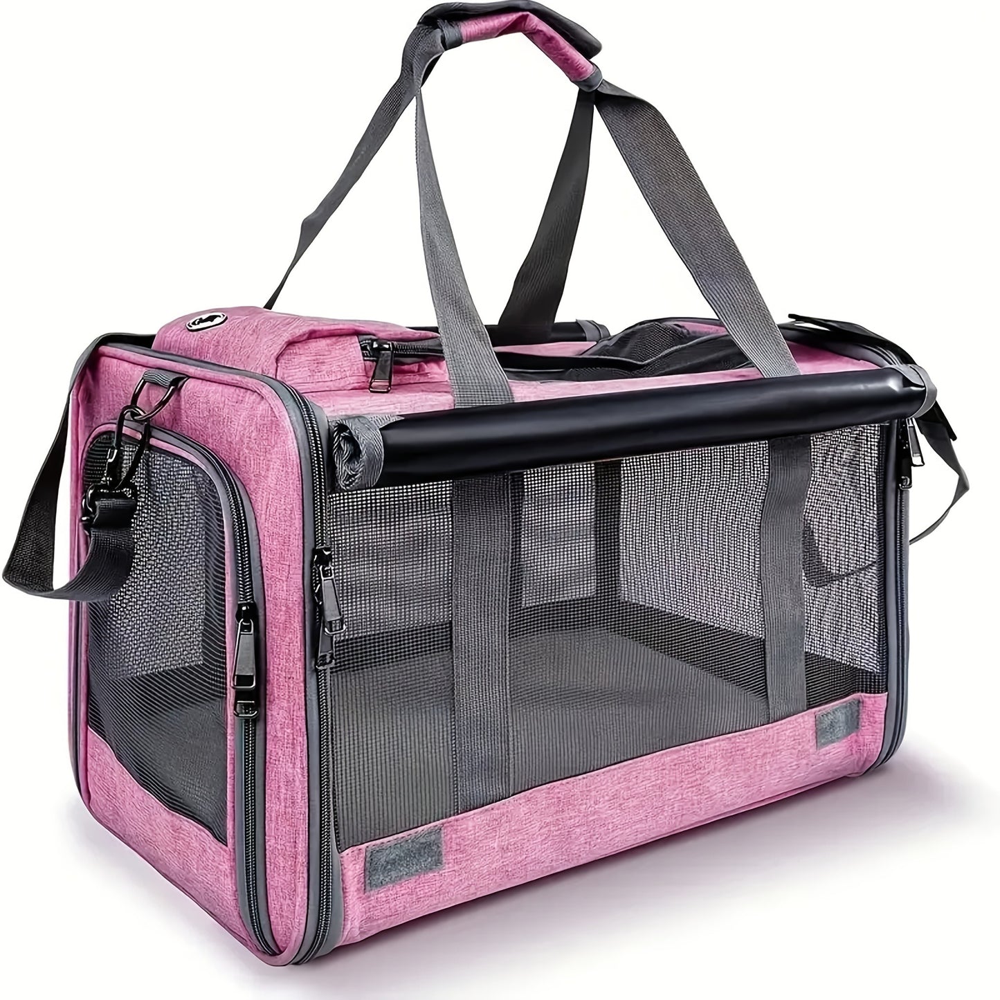 Airline Approved Pet Carrier Soft Sided Collapsible for Cats & Small Dogs – Breathable Oxford Cloth Travel Bag with Zipper Closure