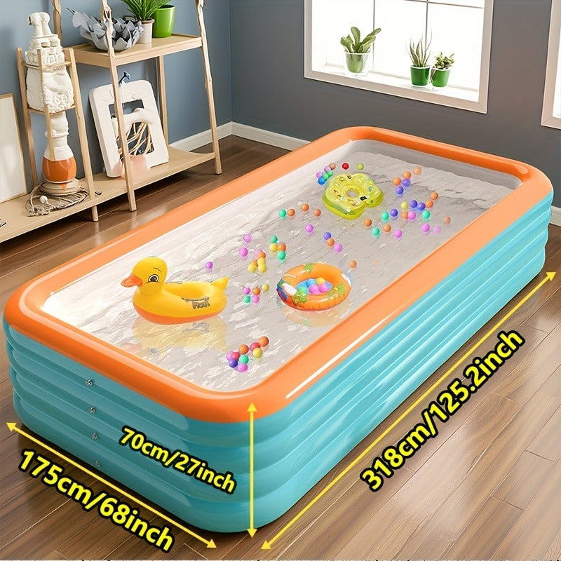 Inflatable Swimming Pool for Family Adults Kids, Large Above Ground Outdoor Backyard Pool for Garden, Patio and Yard Use
