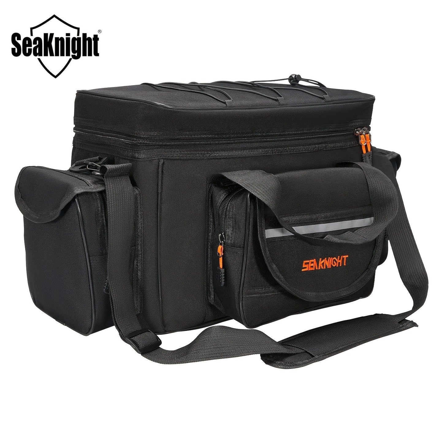 Fishing Tackle Bag Camo Durable Nylon Shoulder Carry Zipper Fishing Gear Storage Bag for Hiking Travel Outdoor Fishing Camouflage