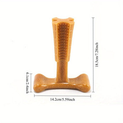 Dog Dental Chew Toy T-Shape with Textured Ridges & Ergonomic Grip – Non-Splintering Durable Chew Toy for Aggressive Chewers