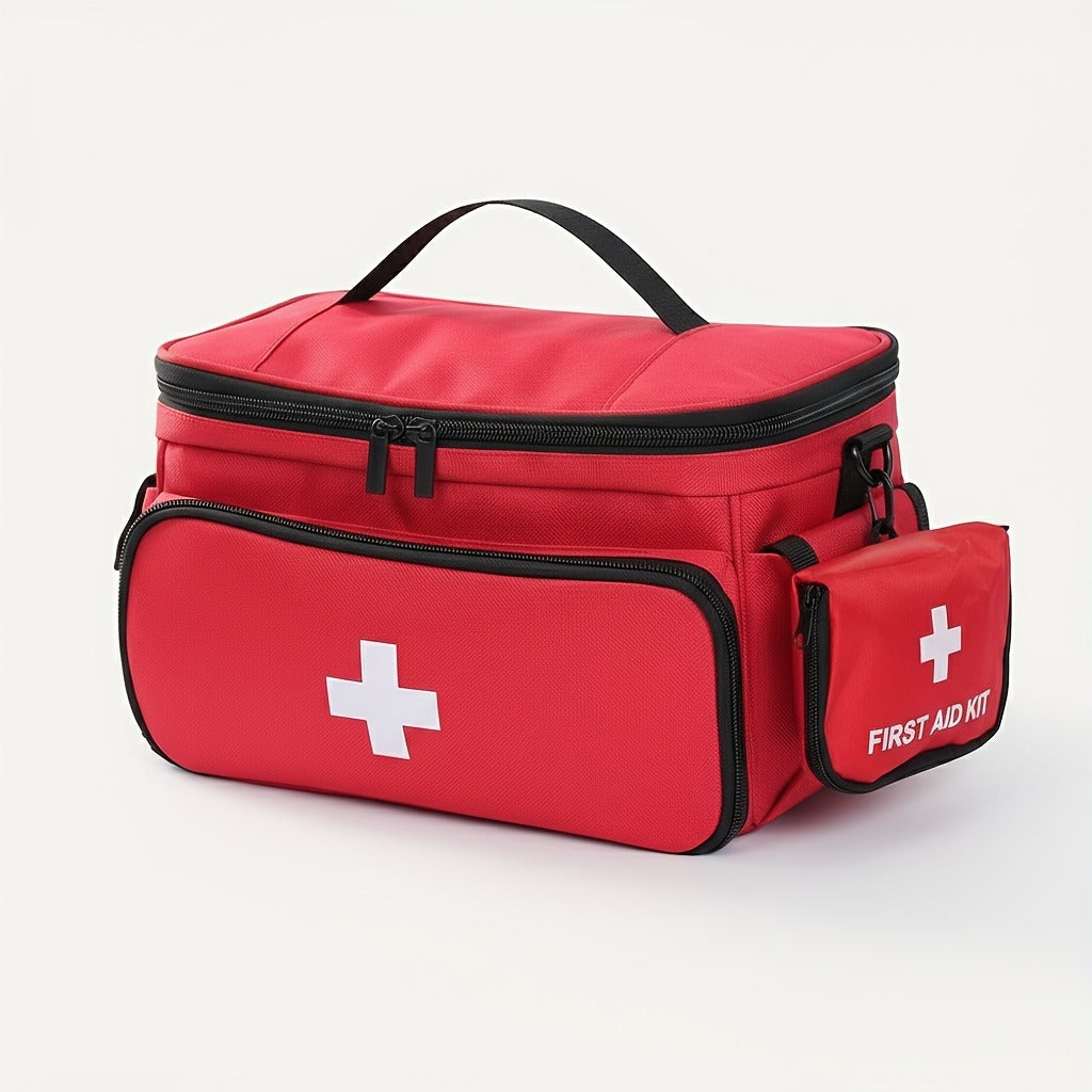 Medicine Storage Bag Organizer – Household First Aid Kit Bag, Portable Medicine Cabinet Basket with Compartments for Home