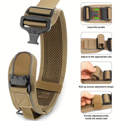 Tactical Dog Collar with Handle & Reflective Stitching – 2.6" Heavy Duty Nylon Collar for Medium & Large Dogs | M, L, XL