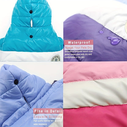 Dog Winter Coat Puffer Jacket Windproof Warm Padded Snow Vest for Small Breeds, Lightweight Outdoor Dog Clothes for Chihuahua Poodle