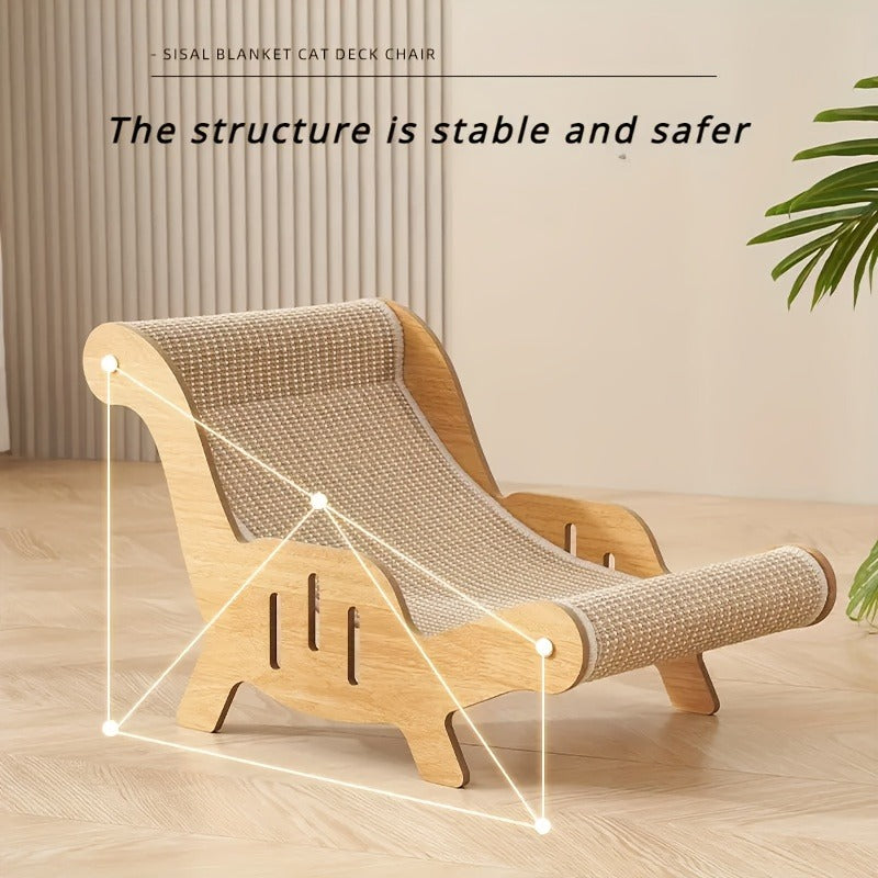Cat Scratcher Lounge Pad Large Upgraded Sisal for Indoor Cats – Durable Stable Cat Furniture Scratch Board & Resting Mat