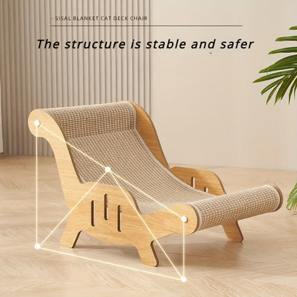 Cat Scratcher Lounge Pad Large Upgraded Sisal for Indoor Cats – Durable Stable Cat Furniture Scratch Board & Resting Mat