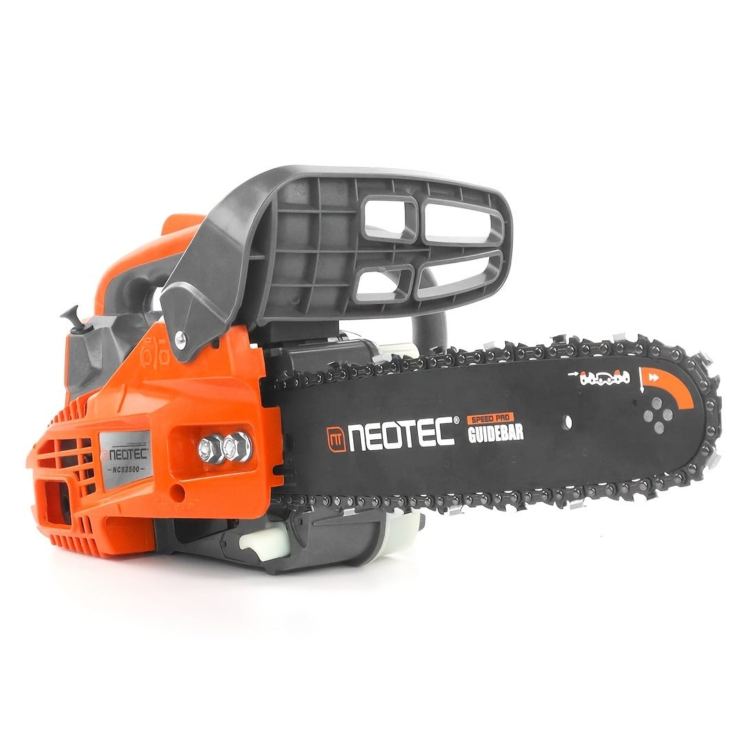 25.4CC 12-Inch Top-Handle Gas Chainsaw with Two-Stroke Engine and Pictured Accessory Group