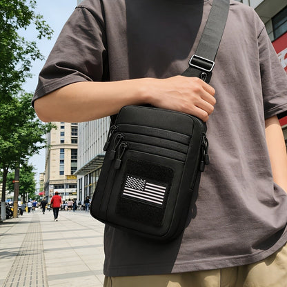 CCW Shoulder Bag Tactical Concealed Carry Bag for Men with Chest Holster Multiple Compartments EDC Sling Bag for Daily Use Shooting Range