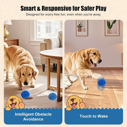 Automatic Moving Dog Ball Toy – Smart Motion-Activated Rolling & Rotating Ball for Medium Large Dogs, E-TPU Durable Bouncy Enrichment Toy