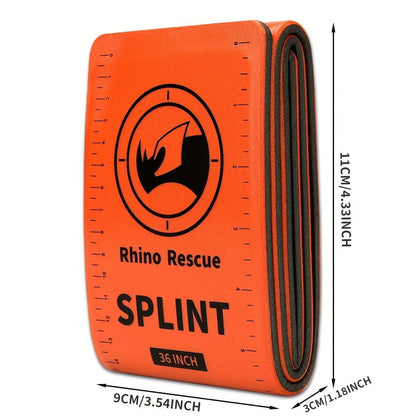 Foldable Emergency Splint 36 x 4.3 Inch – Reusable Aluminum Alloy Closed-Cell Foam Splint for Trauma, Outdoor First Aid