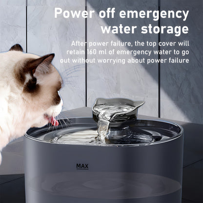 Pet Water Fountain 77oz with Filter Replacement – Cat Dog Automatic Water Dispenser Ultra Quiet Recirculating Purification Large Capacity