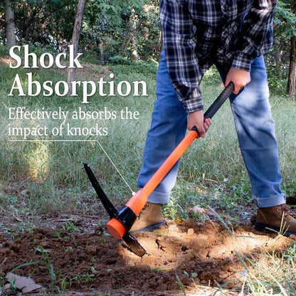 1pc Pick Mattock Hoe with Forged Head & 36-Inch Rubber Handle - Professional-Grade Multi-Purpose Pickaxe Suitable for Digging