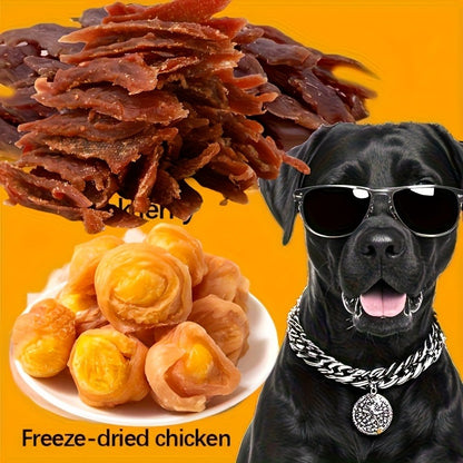Duck Jerky Chicken Freeze-Dried Dog Treats Sharing Pack Soft Chewy Healthy Digestible Training Reward Snacks for Small Medium Large Dogs