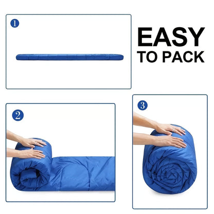Lightweight 4 Season Sleeping Bag Envelope Design with Drawstring Closure Adjustable Hood Strap Portable Camping Sleep Bag for Backpacking