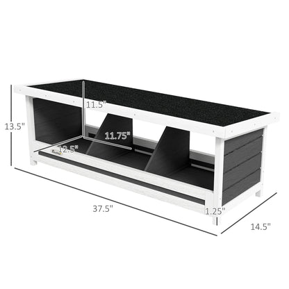 Chicken Nesting Box 3 Hole Wood Laying Box with Asphalt Roof for Hens, Indoor Outdoor Chicken Coop Nesting Boxes Fits Up to 3 Chickens