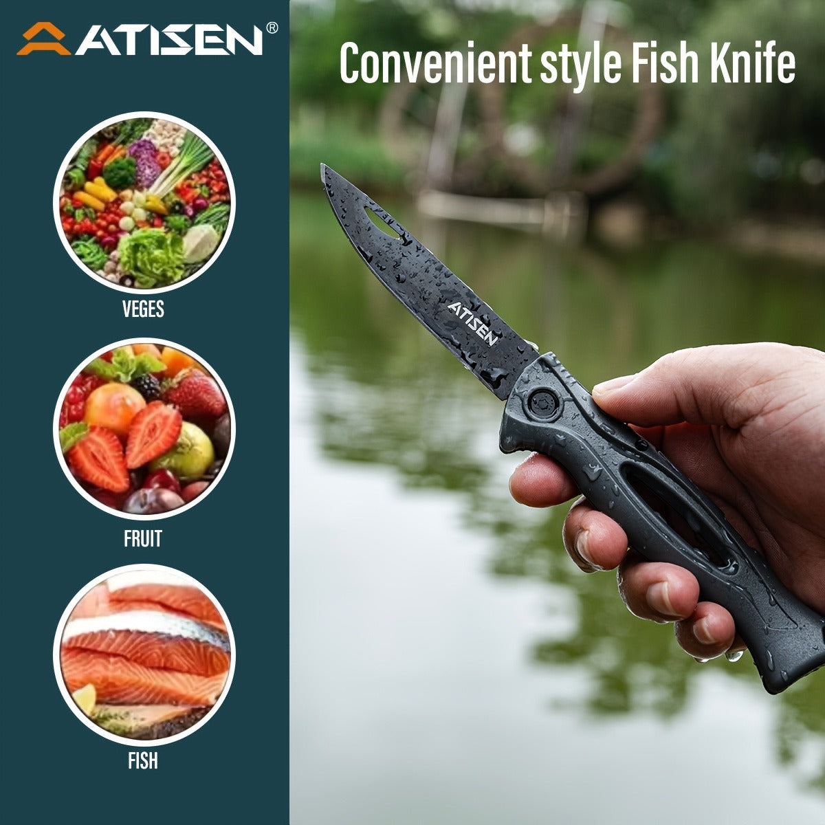 Fishing Knife Set 106PCS – Bait Knife, Luya Tongs, Knife Sharpener, Fishing Line Clippers & Anti-Loss Stretch Rope