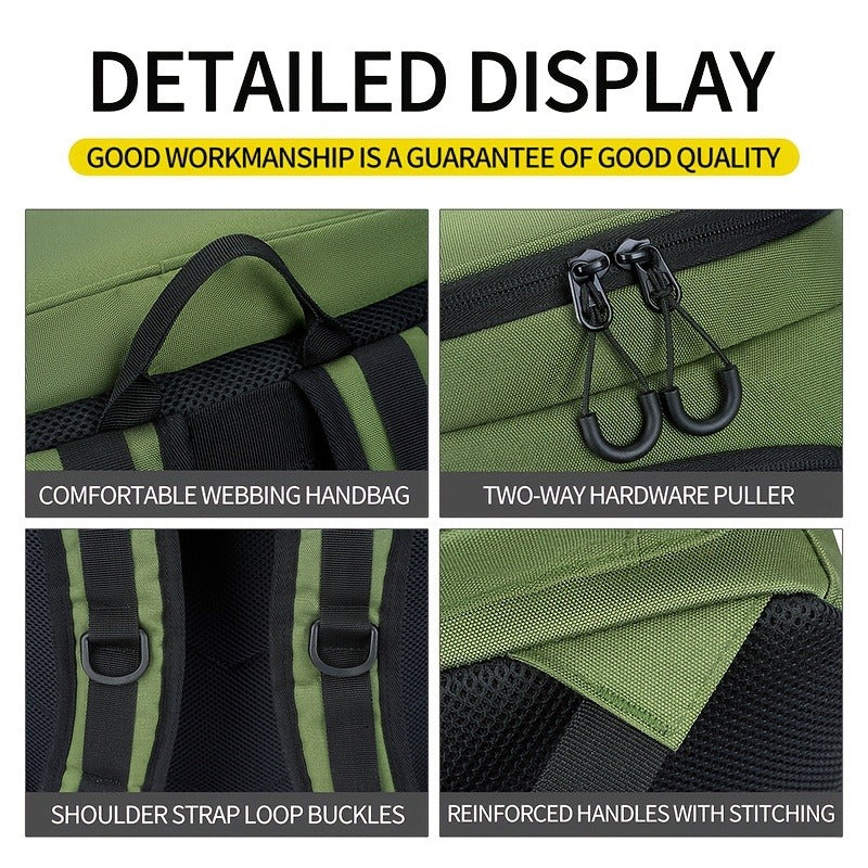 Fishing Backpack with Rod Holder 45L – Large Capacity Outdoor Tackle Bag, Waterproof Travel Shoulder Pack for Fishing Camping Hiking