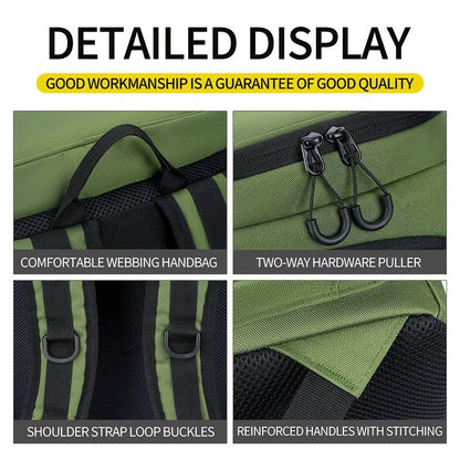 Fishing Backpack with Rod Holder 45L – Large Capacity Outdoor Tackle Bag, Waterproof Travel Shoulder Pack for Fishing Camping Hiking