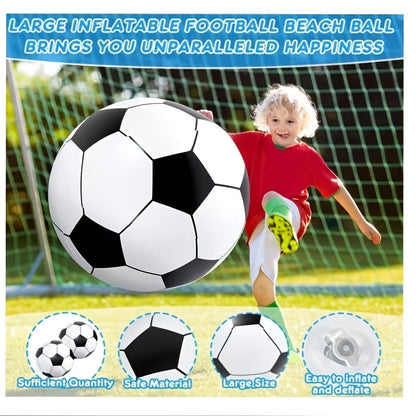 Giant Inflatable Soccer Ball for Indoor & Outdoor Use – Large Beach Ball for Pool Parties, Backyard Games, Playground Kickabout & Events