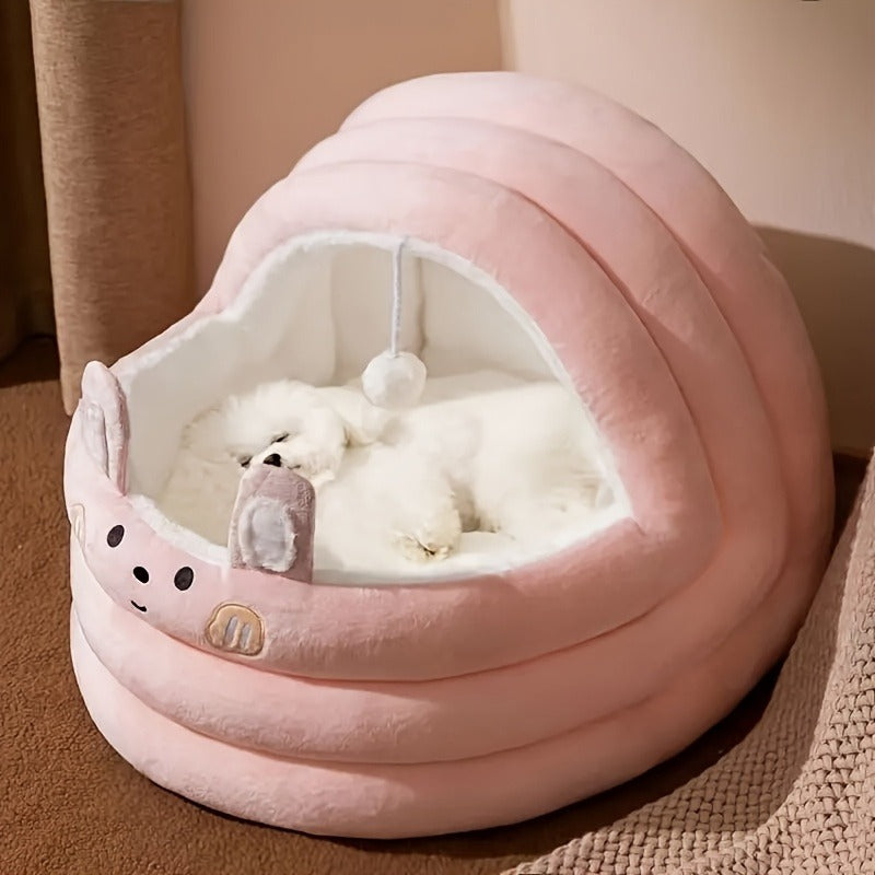 Plush Dog Bed Pad – Thick, Soft & Warm Pet Sleeping Mat for Dogs and Cats | Non-Slip Cozy Cushion Kennel Pad, Large Size 21.7×20×17.7 inch