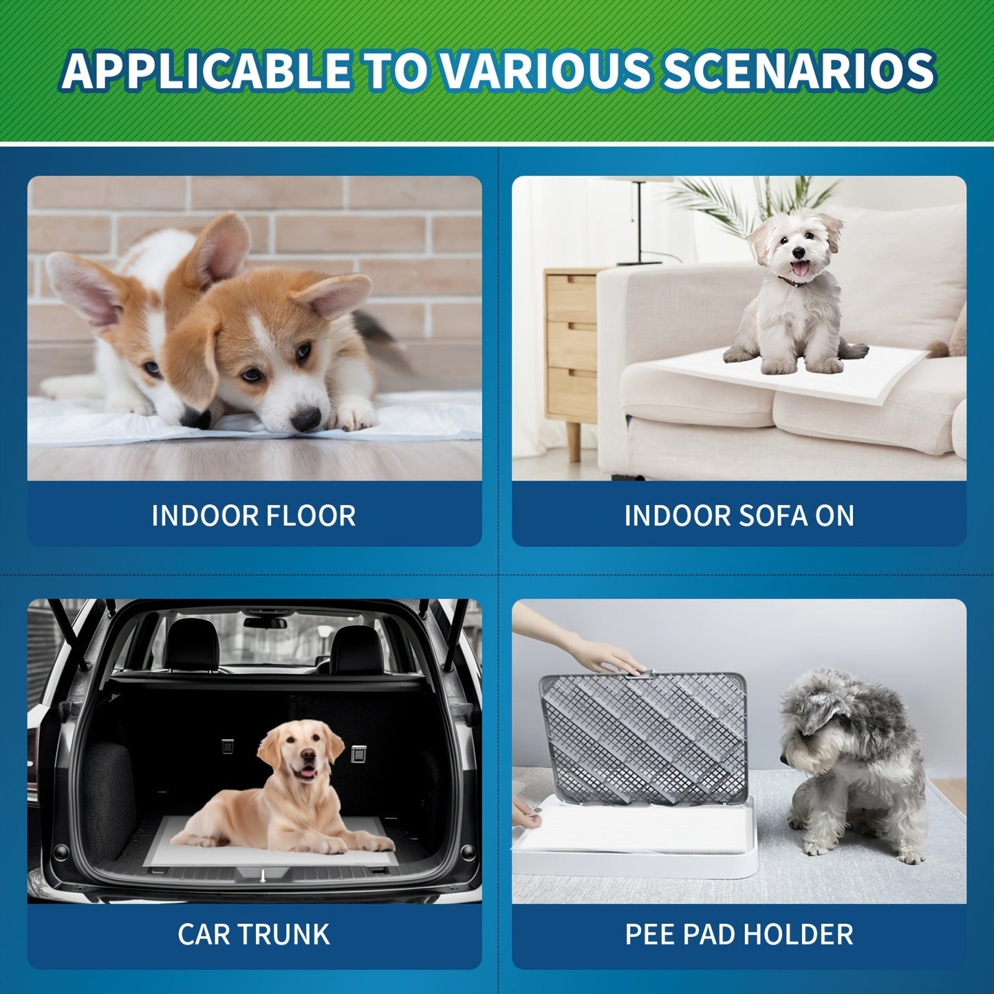 Disposable Dog Pee Pads for Puppy Training – Super Absorbent Leak-Proof Potty Pads with Odor Control, Housebreaking Training Pads for Dogs