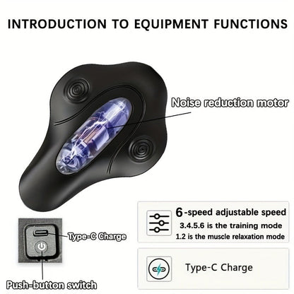 Pelvic Floor Trainer Electric Massage Cushion – 6 Vibration Modes, Wireless Rechargeable, Hip & Leg Muscle Training for Men Women