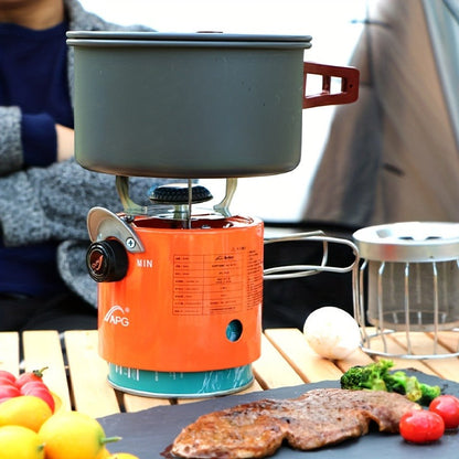 Portable Propane Camping Heater Stove 2-in-1 with Temperature Control, Compact Outdoor Cooking & Heating Unit