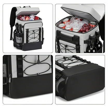Insulated Cooler Backpack Leakproof Thermal Lunch Bag, Large Capacity Waterproof Cooling Rucksack for Camping, Hiking, Picnic & Beach