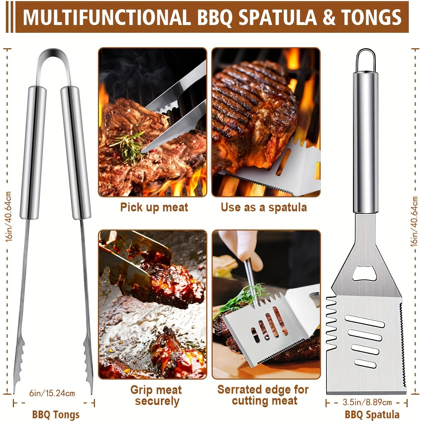 Thirty-Six-Piece BBQ Grill Tool Kit with Carry Case, Two Grill Mats, Heat Glove and Cooking Utensils