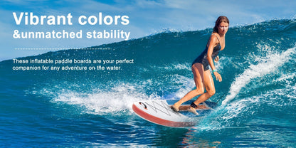 Inflatable Stand Up Paddle Board 10'6" x 32" – Non-Slip Deck iSUP with Premium Accessories | Stable & Durable Paddle Board for Fishing