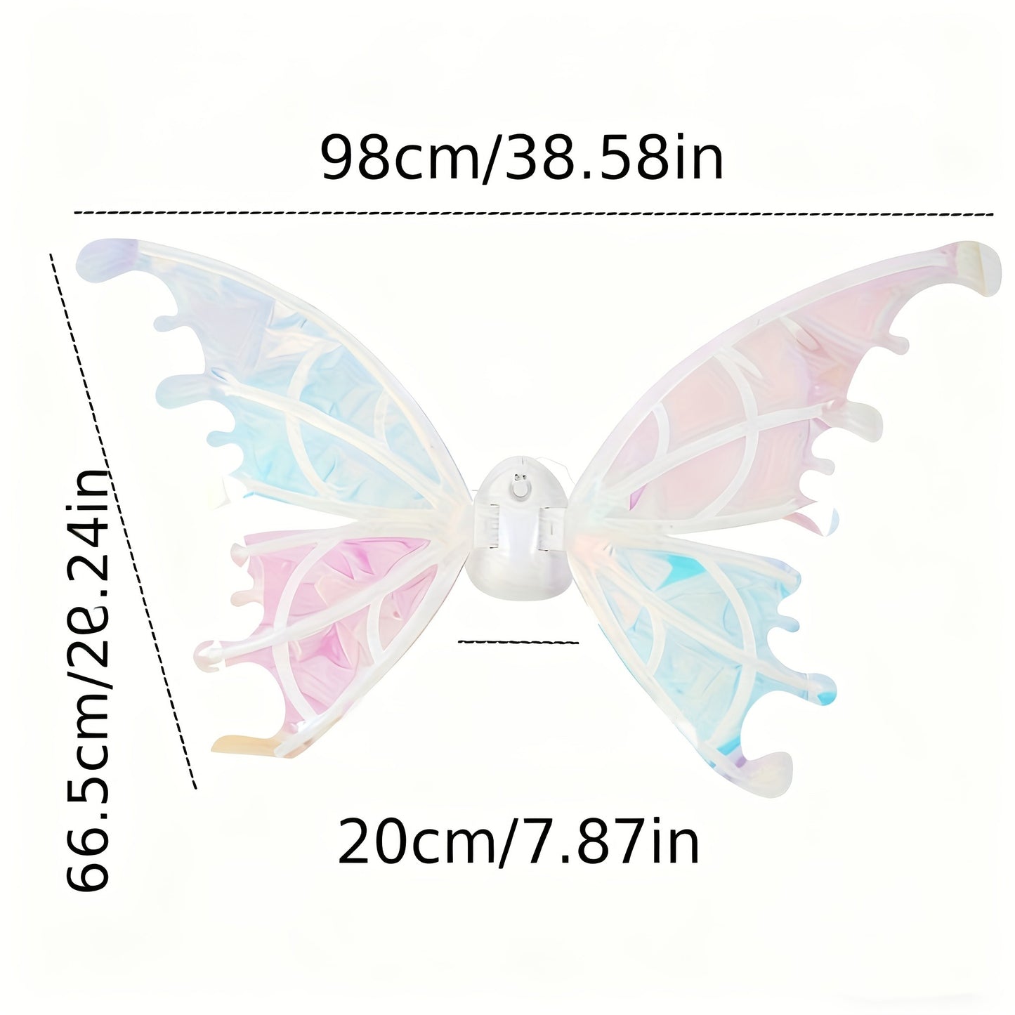 LED Light-Up Butterfly Angel Wings Costume for Dogs, Girls & Women – Multi-Color Illuminated Wings for Halloween, Christmas, Carnival