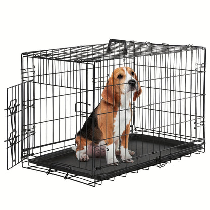 Pet Playpen Exercise Pen for Dogs 8 or 16 Panel Modular Indoor Outdoor Dog Fence – 24 32 40 Inch Height Options for Small Medium Large Dogs