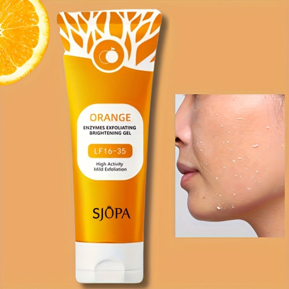 Exfoliating Face Gel 100g - Orange Vitamin C Salicylic Acid Pore Cleansing Physical Exfoliant