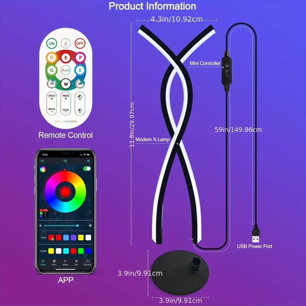 RGB Gaming Desk Lamp with App Control & Music Sync, 18-Key Remote, LED Light Bars, TV Backlight & Night Light