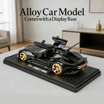 Mercedes-Benz GT Supercar Diecast Model with Gull-Wing Doors, Zinc Alloy High-Detail Static Collectible