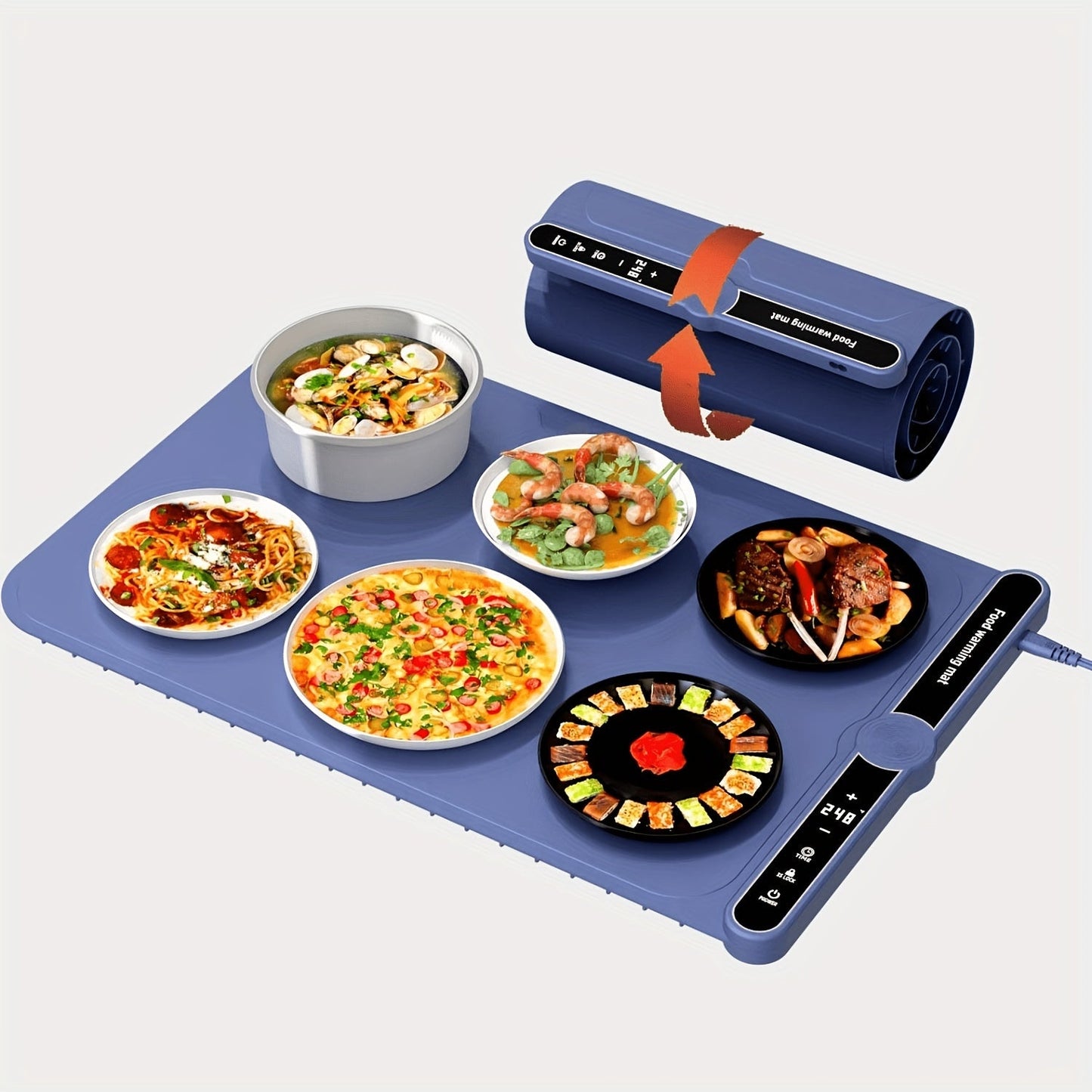Electric Food Warming Mat with 6 Temperature Levels & Timer for Entryways, Bedrooms and Living Spaces