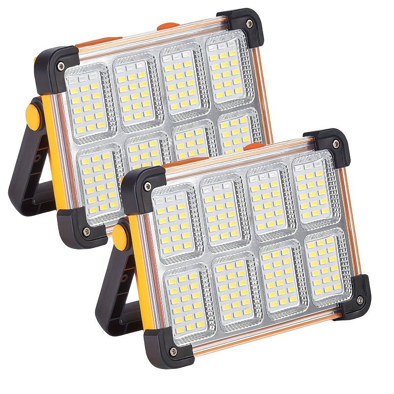 Solar Rechargeable LED Floodlight Flashlight, IP44 Waterproof 4500 Lumens Ultra-Bright Portable Camp Light