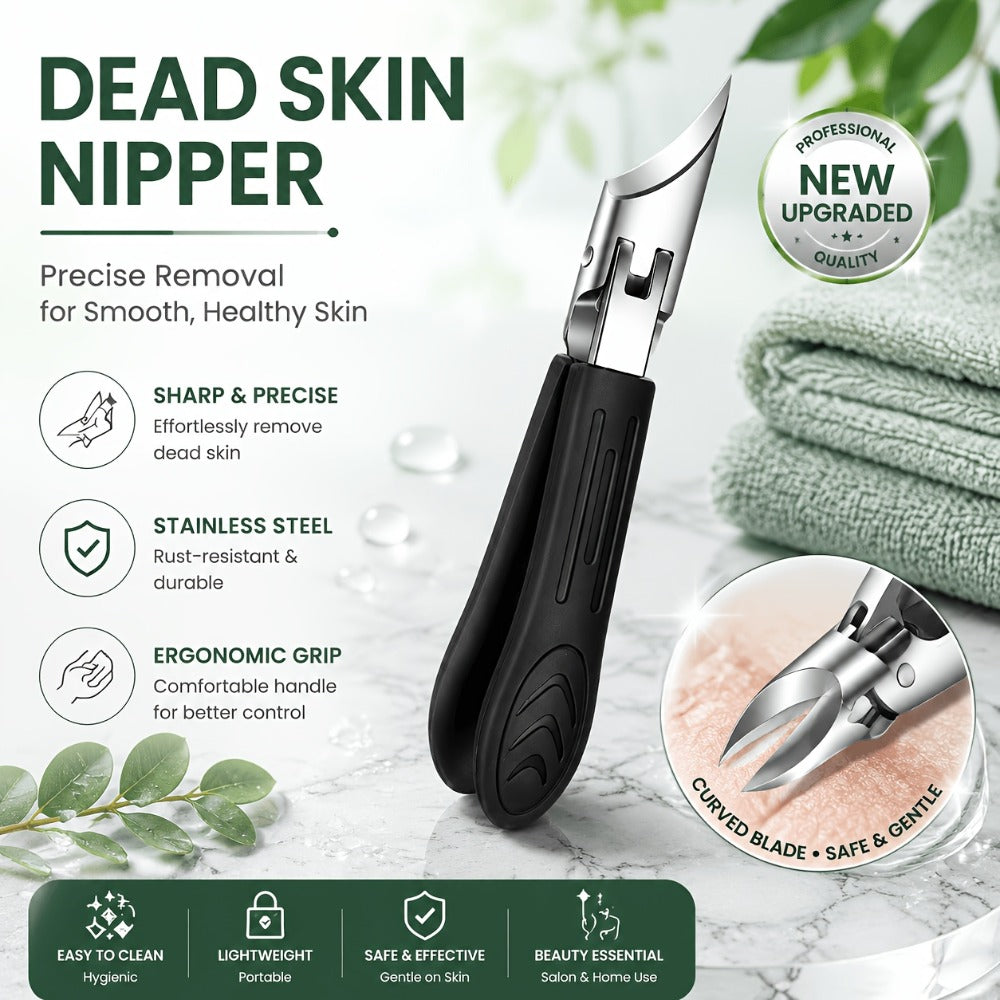 Nail Clipper Kit 7 Piece Heavy Duty for Men Professional Stainless Steel Thick Toenail Care Set – Nail File Cuticle Clipper Ergonomic Black
