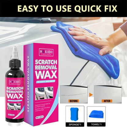 Car Scratch Remover Wax 2-Pack – Liquid Formula for Fine Surface Scratch Repair on Cars, RV, Trucks & Motorcycles